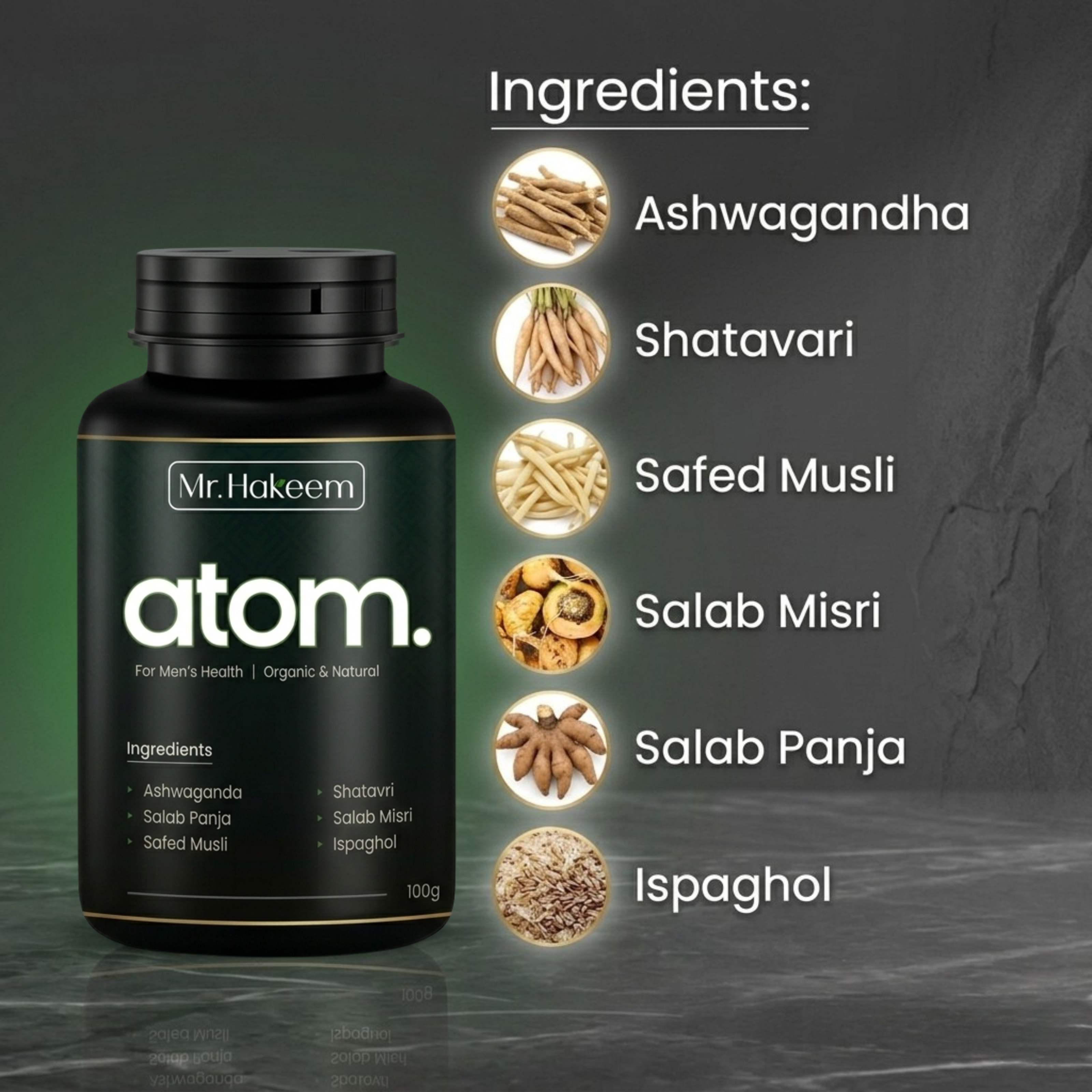 ATOM – Herbal Strength & Vitality Formula for Men